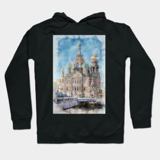 The church of Savior on Spilled Blood in Saint Petersburg, Russia Hoodie